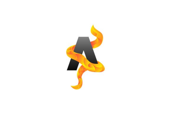 Abstract Letter a Flame Ribbon Logo: A Versatile Design Asset