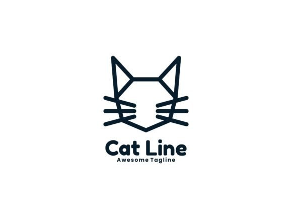 Cat Line Art Logo: A Versatile and Editable Design Solution
