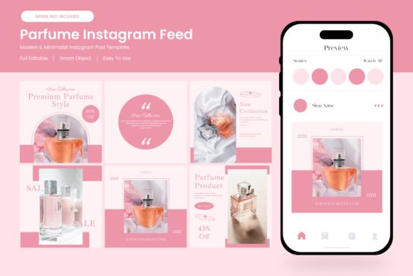 Elevate Your Brand Aesthetic with the Parfume Instagram Feed Template