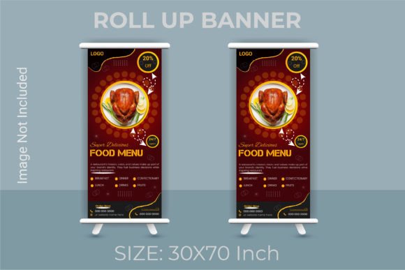 Elevating Culinary Branding with a High-Impact Delicious Food Menu Roll Up Banner