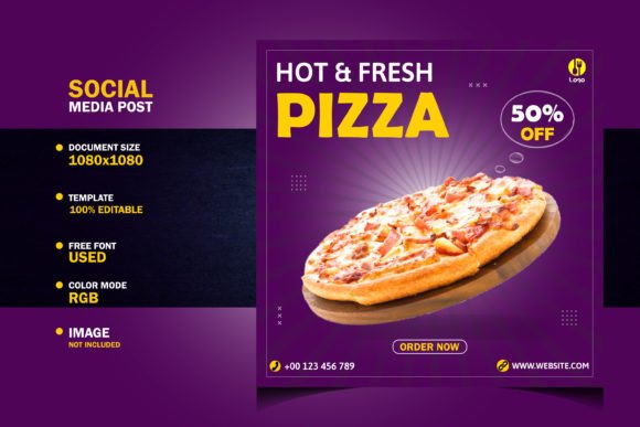 Mastering Visual Engagement with the Pizza Social Post Design Template