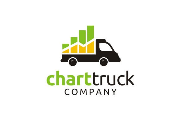 Moving Truck Chart Diagram Stats Logo