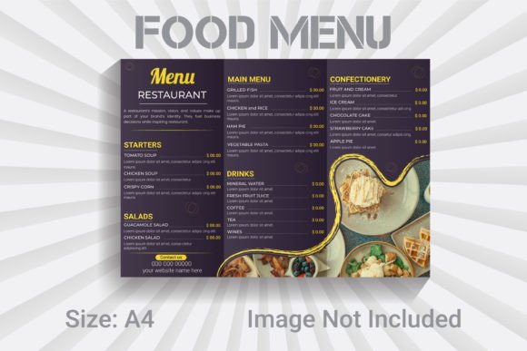 Restaurant Trifold Brochure Food Menu: A Practical and Customizable Design Solution