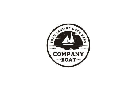 Sailing Boat Ship Vintage Retro Logo and Basic Purchase - Only 1 file EPS 10 100 vector