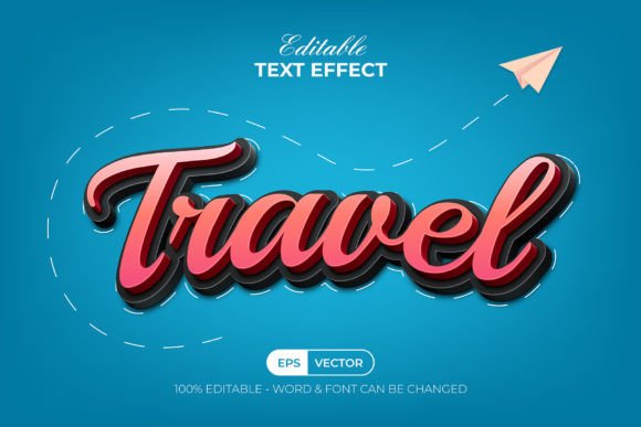 Travel 3D Editable Text Effect Guide