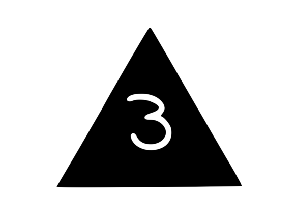 Triangle Shape with Playful Mono 3