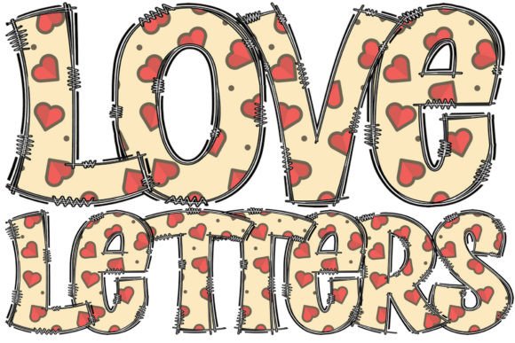 Valentine Heart Alphabet Sublimation PNG Guide