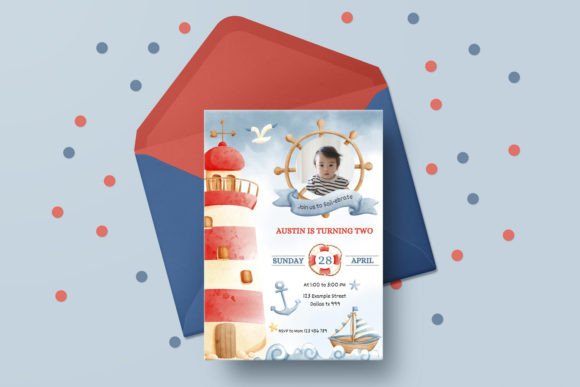 Watercolor Nautical Birthday Invitation Guide